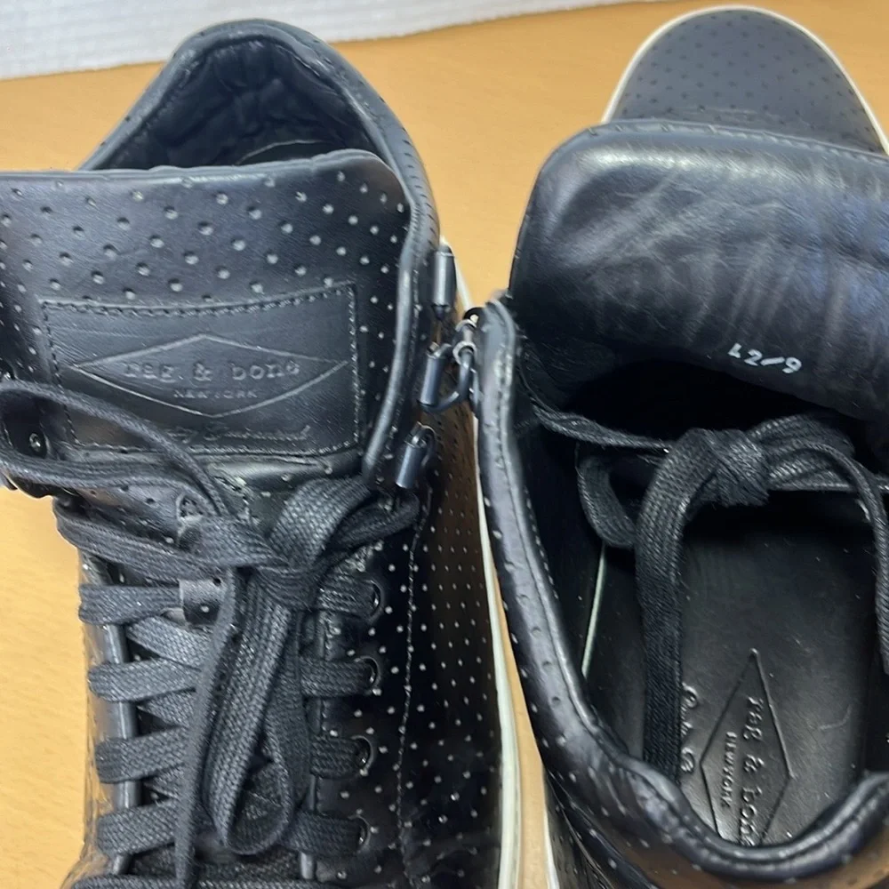 Rag & Bone Womens High Top Lace‎ Up Leather Sneakers Black Size 42-9